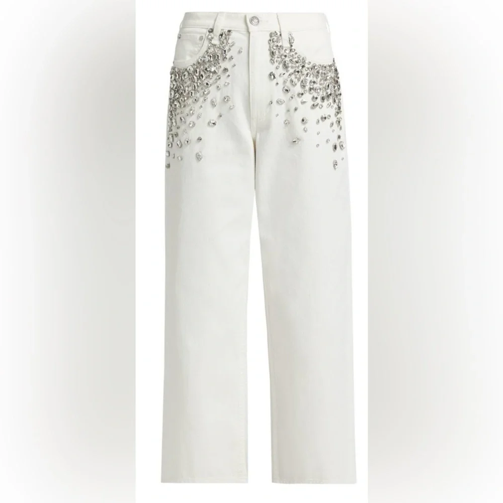 Rag & Bone Andi Embellished Wide-Leg Jeans - Picture 7 of 8